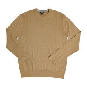 Express Men's Lightweight Crew Neck Regular Fit Sweater - Camel
